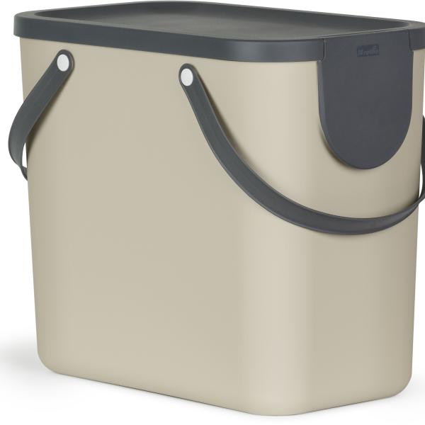 ROTHO Recyclingbox Albula 25lt 1024907422 Cappuccino 180x332x180mm