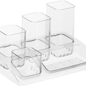 ROTHO Stifteköcher Büroboy PP 11033 00096 5 Fächer 18.5x12.5x10 trans.