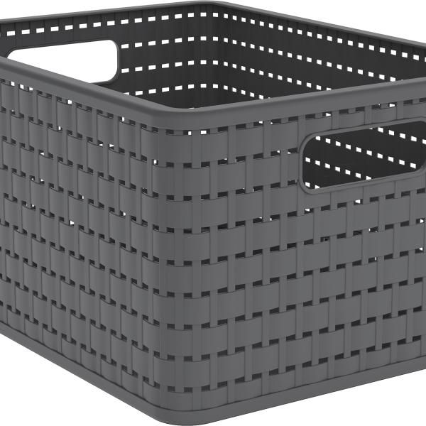 ROTHO Korb Country, A4 1115308046PC 18l, Holzkohle schwarz