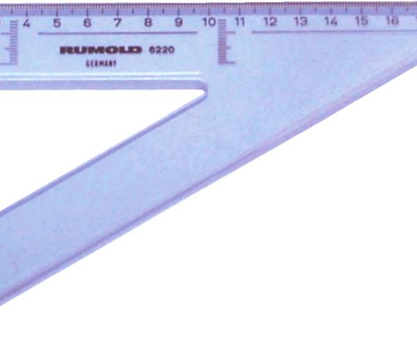 RUMOLD Zeichendreieck 18cm 6220 60° grau