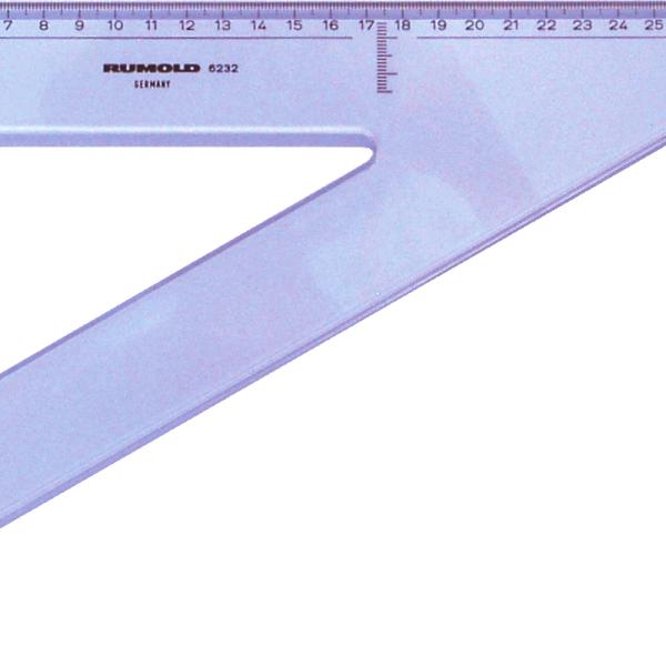 RUMOLD Zeichendreieck 29cm 6232 60° farbig/transp.