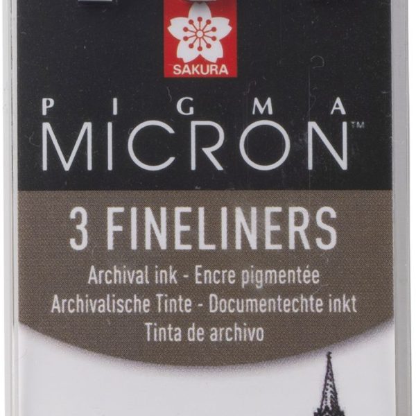 SAKURA Pigma Micron Set POXSDK3A 0,5/0,6/0,7mm 3 Stück