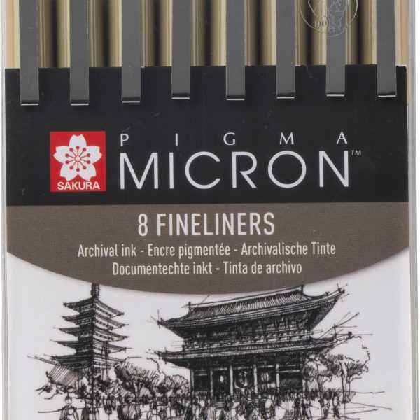 SAKURA Pigma Micron Set POXSDK8 0,15-0,50mm 8 Stück
