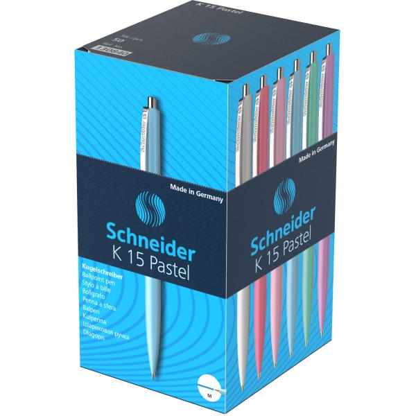 SCHNEIDER Kugelschreiber K15 005147 pastell ass. 50 Stück