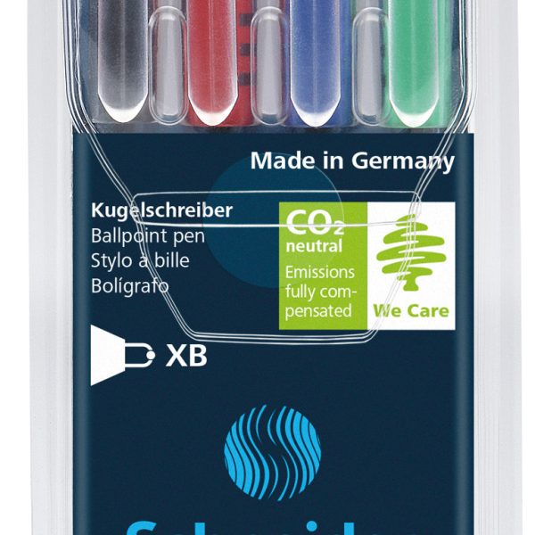 SCHNEIDER Kugelschreiber Slider XB 151294 assortiert, Etui 4 Stück