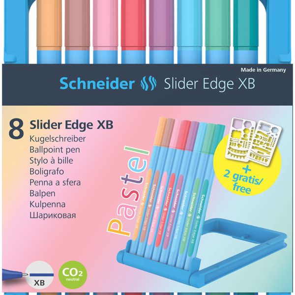 SCHNEIDER Kugelschreiber Slider Edge XB 152289 Pastell 8 Stück