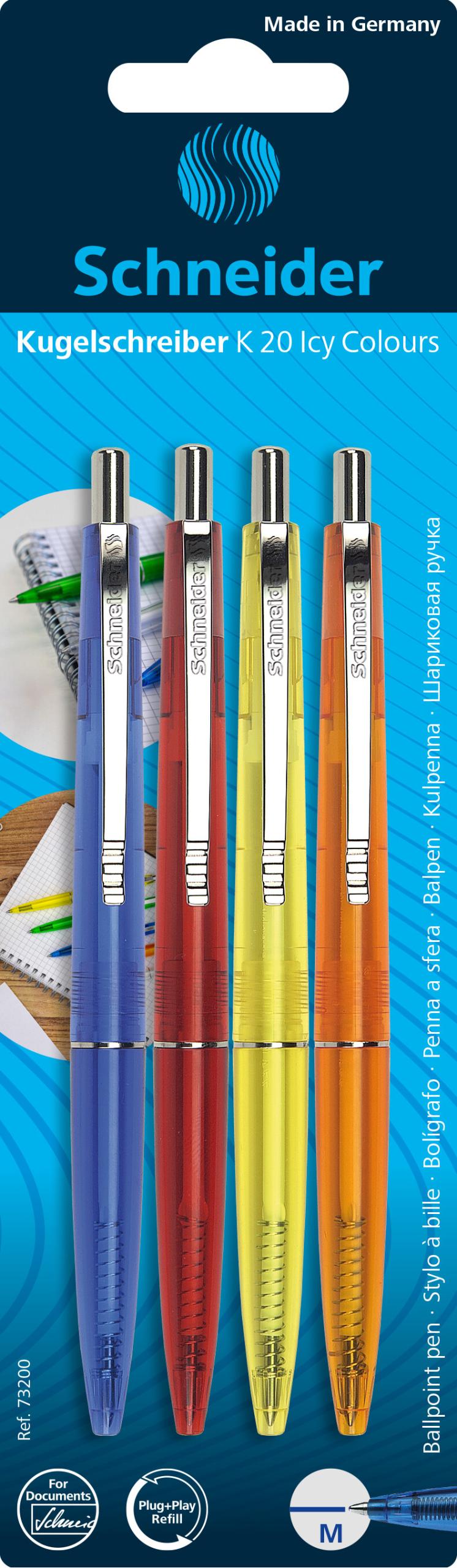 SCHNEIDER-73200-4004675011534 SCHNEIDER Kugelschreiber K20 ICY 73200 4 Farben – Hochwertig & günstig bei ShopDeca