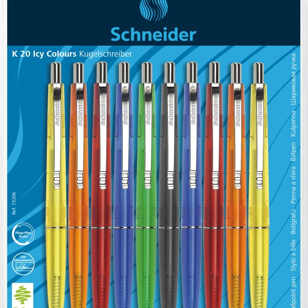SCHNEIDER Kugelschreiber K20 Icy 73206 ass., 10 Stück