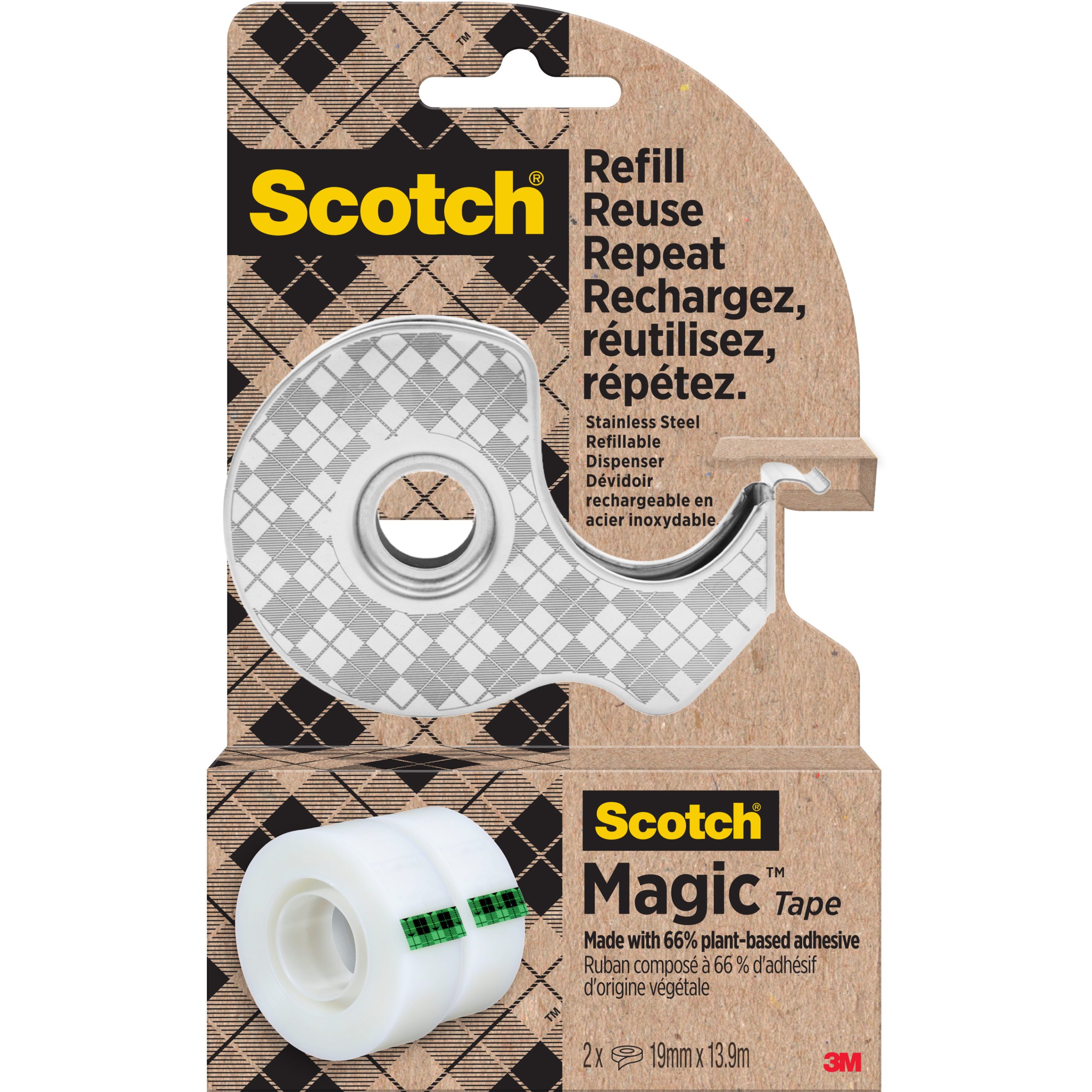SCOTCH-123R-EU-8887862980907 SCOTCH Klebebandabroller 19x13.9mm 123R EU aus Edelstahl – Hochwertig & günstig bei ShopDeca