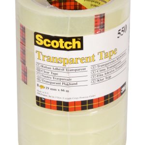 SCOTCH Klebeband 550 19mmx66m 5501966K-8 transparent 8 Stück