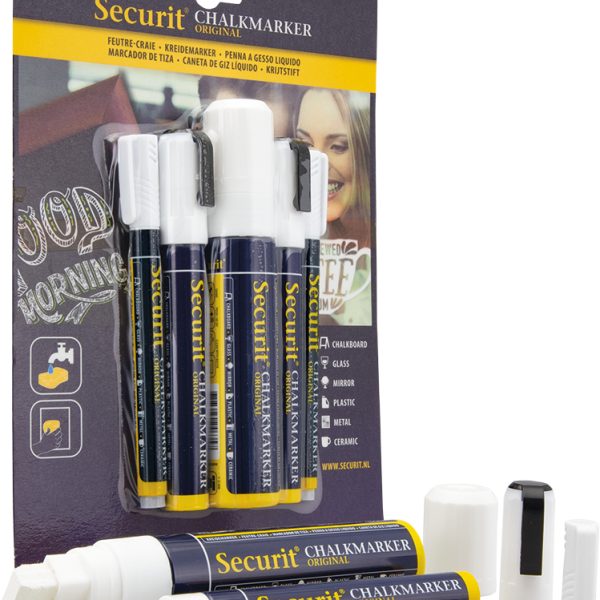 SECURIT Kreidestift 1-15mm BLSMAMIXV5WT weiss, assortiert 5 Stück