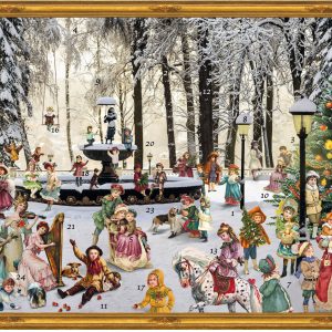 SELLMER Adventskalender 26.5x 35.5cm 70155 Verschneiter Brunnen