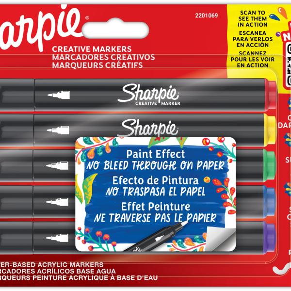SHARPIE Acrylic Marker 2201069 Rundspitze 5 Stück