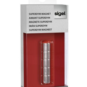 SIGEL Superdym-Magnete 10mm BA700 stark silber, 5 Stück