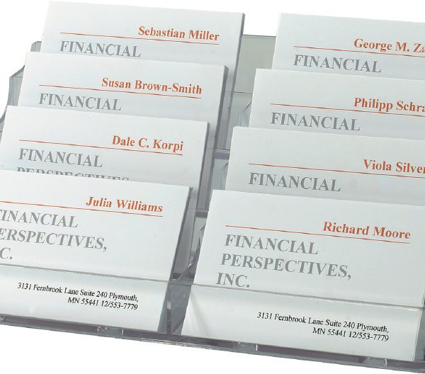 SIGEL Visitenkarten-Aufsteller VA138 transp. 8 Fächer, 560 Karten