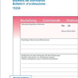 SIMPLEX Bestellscheine D/F/I A5 15225 rosa/rosa/weiss 50x3 Blatt