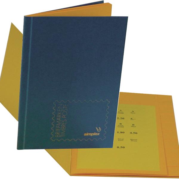 SIMPLEX Briefmarkenbuch 17,5×24cm 18470 gelb