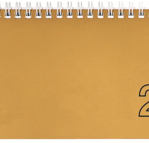 SIMPLEX Pultkalender 2026 36221R11.26 1W/2S altgold ML 30.7x10.5cm