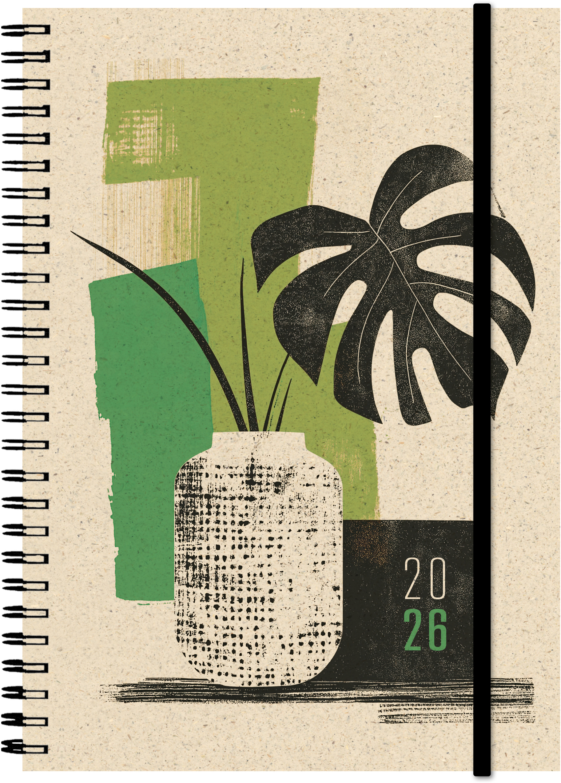SIMPLEX-40408.26-7611468040830 SIMPLEX Wochenagenda Graspapier 2026 40408.26 1W/2S Flower Pot ML 14.8x21cm – Hochwertig & günstig bei ShopDeca
