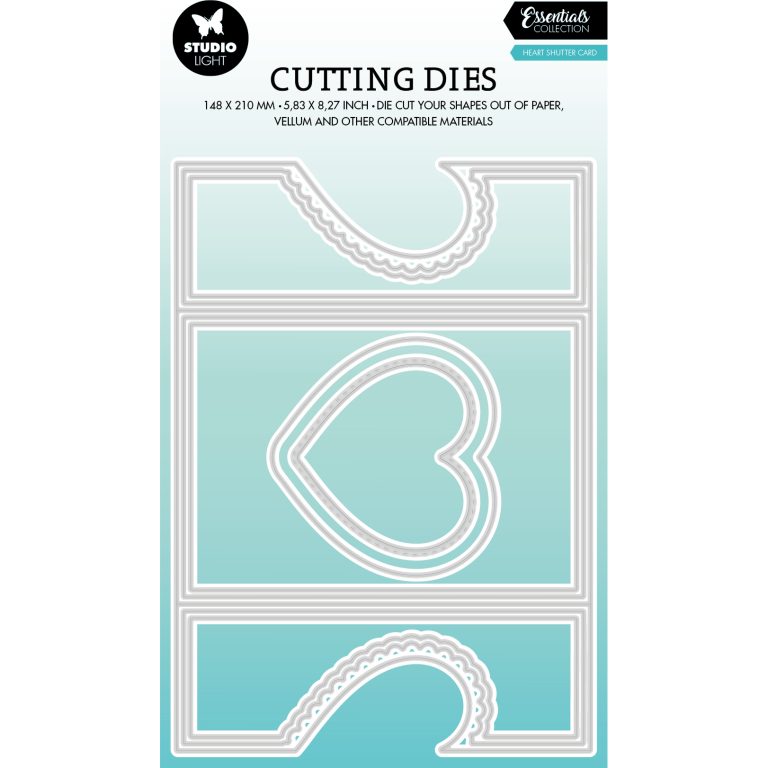 SIZZIX Stanzschablone 14.8x21x0.1cm CD490 Herz 9 Stück