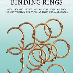 SIZZIX Bindung Klickri. 2.3x2.3x0.3cm RING02 gold 12 Stück