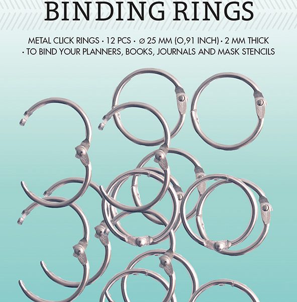 SIZZIX Bindung Klickri. 2.3x2.3x0.3cm RING03 silber 12 Stück