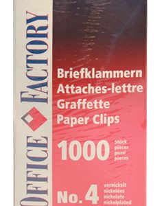 SMART OFFICE Büroklammern Gr.4 1014 vernickelt, 32mm 1000 Stk.