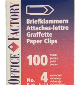SMART OFFICE Büroklammern Gr.4 114 vernickelt, 32mm 100 Stk.