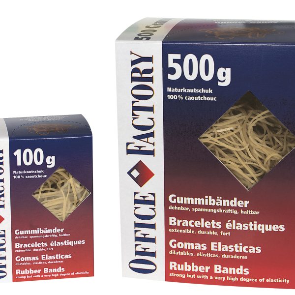 SMART OFFICE Gummibänder 500g 605516 1.3x60mm braun