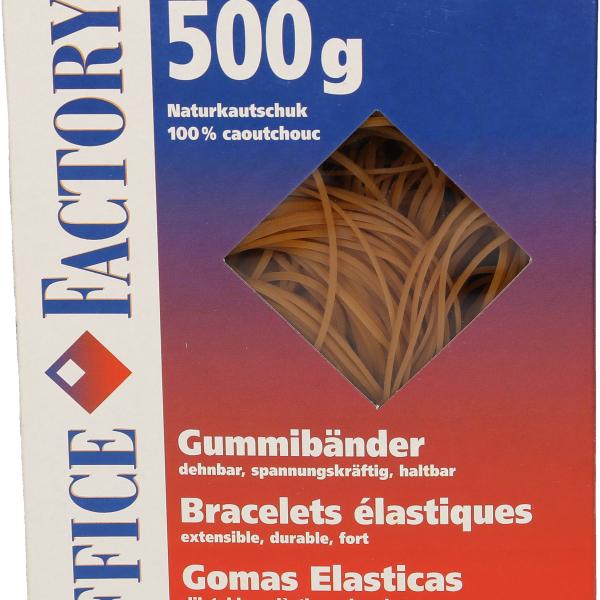 SMART OFFICE Gummibänder Nr. 10 500g 605522 1.3mm/70mm