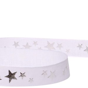 SPYK Band Cubino Étoiles 1031.1654 16mmx3m Weiss-Silber
