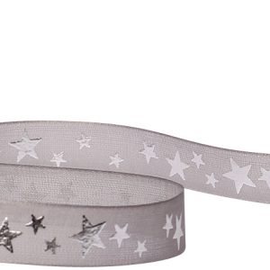 SPYK Band Cubino Étoiles 1031.1654 16mmx3m Grau-Silber