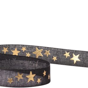 SPYK Band Cubino Étoiles 1031.1654 16mmx3m Schwarz-Gold