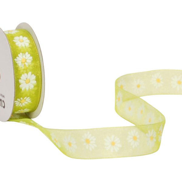 SPYK Band Cubino 15mm/4m 1245.1564 grün/weiss Margerite