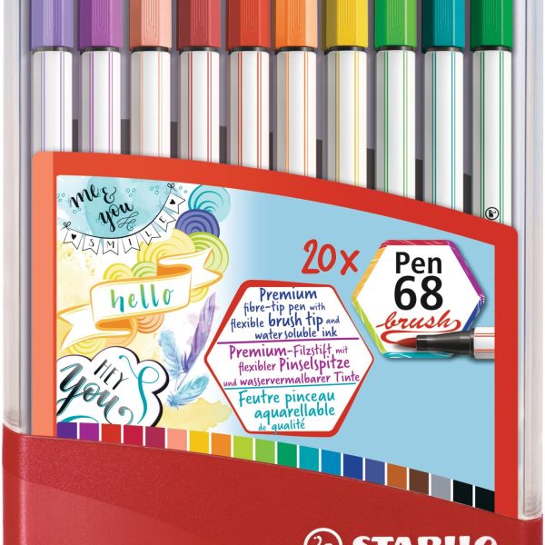 STABILO Fasermaler Pen 68 Brush 105682220 ass. 20 Stück
