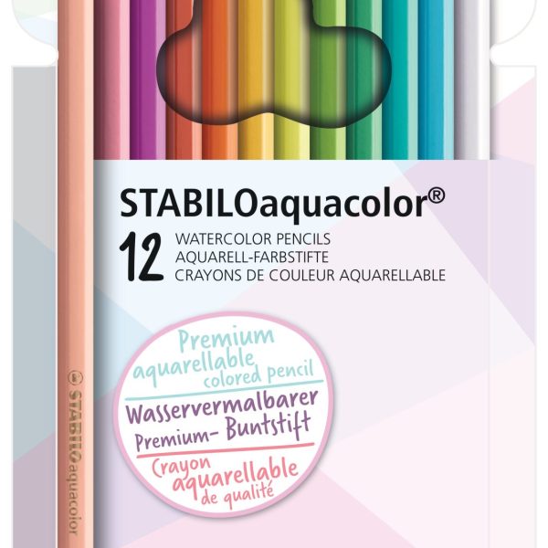 STABILO Farbstifte Aquacolor 2.8mm 1612/7 Pastellove 12 Stück