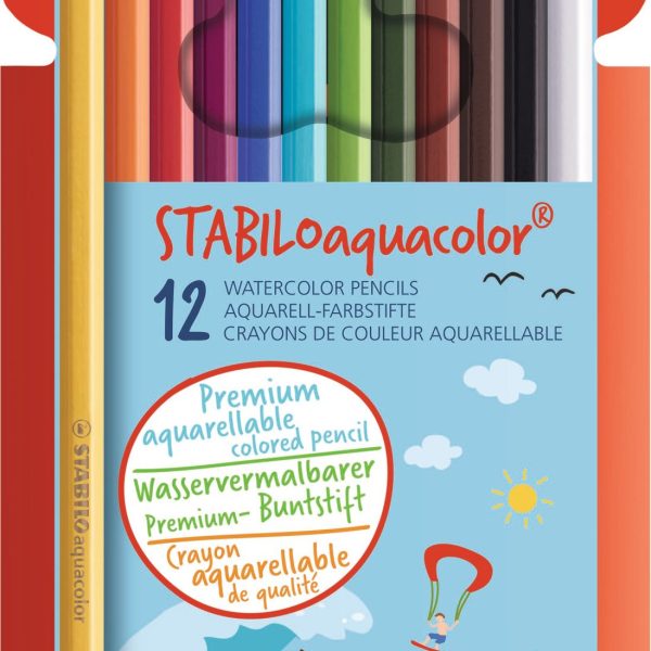 STABILO aquacolor Farb. Kids Design 16126 Etui, Farben ass. 12 Stück