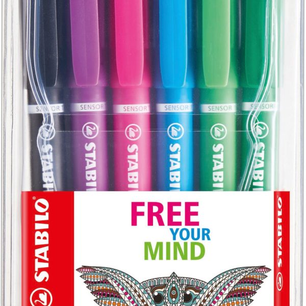 STABILO Fineliner Sensor 189 0.3mm 189/6-01 6 Farben