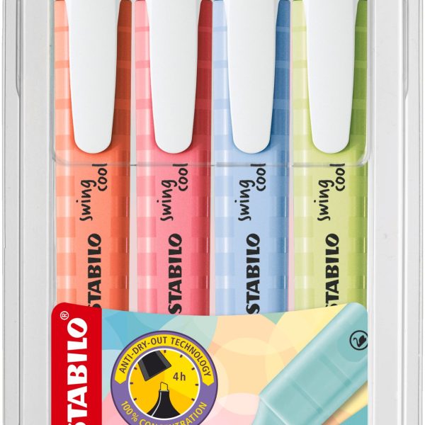 STABILO Textmarker Swing Cool 1-4mm 275/4-08-1 ass. 4 Stück