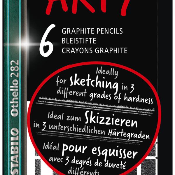 STABILO Bleistifte Othello Arty Hard 282/6-21-2-2 4H, 3H, 2H 6 Stück
