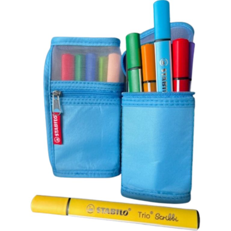 STABILO Trio Scribbi 1.5-2mm 368/14-03CH blau, Stiftehalter 14 Stück