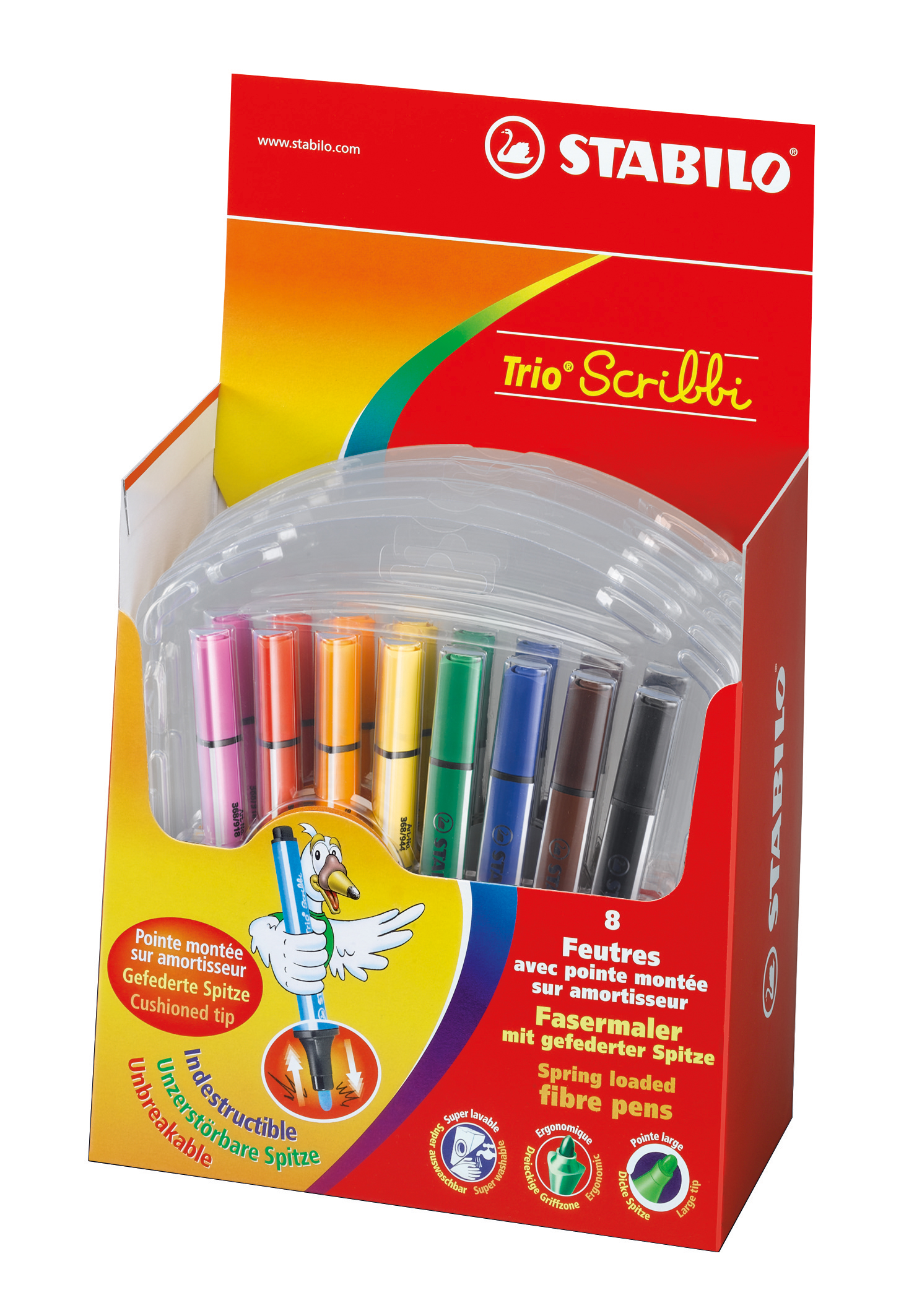 STABILO-368-8-01-4006381343626 STABILO Trio Scribbi 1.5-2mm 368/8-01 8 Farben, Etui – Hochwertig & günstig bei ShopDeca