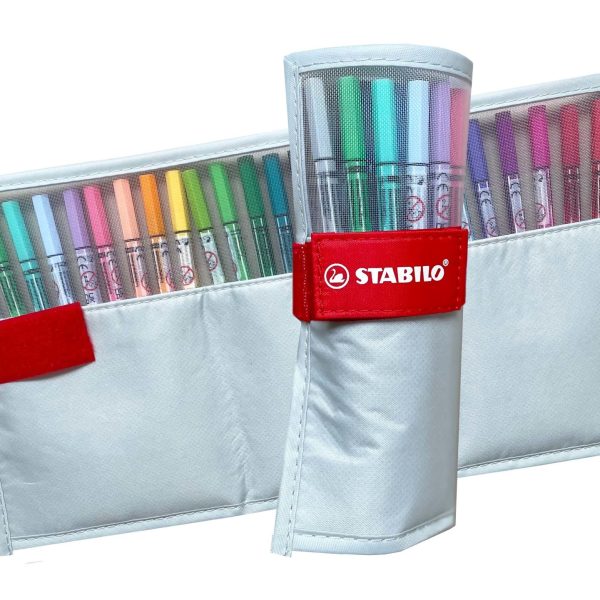 STABILO Rollerset point 68 1.1mm 6825-08-03CH 25 Farben ass. pastellgrau
