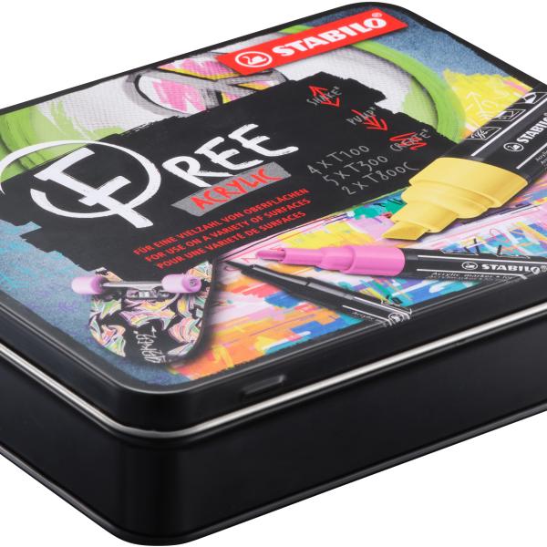 STABILO FREE Acrylic Start.Kit 691/693-11-31 11er Etui