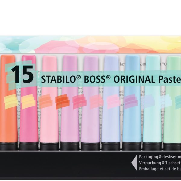 STABILO BOSS Pastell 2-5mm 7015-02-5 Tischset 15 Stück