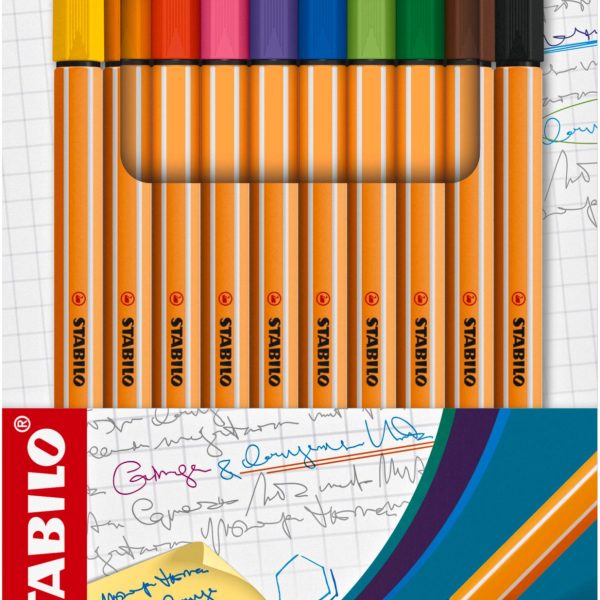 STABILO Fineliner Point 88 0.4mm 88/10 10 Farben ass.