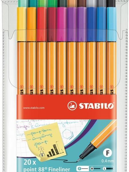 STABILO Fineliner Point 88 0.4mm 88/20 20 Farben ass.