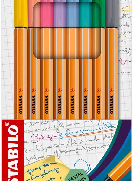 STABILO Fineliner Point 88 0.4mm 88/8-01 8er Etui Pastellfarben