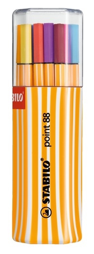 STABILO Fineliner Point 88 0.4mm 8820-01 20 Farben, Box