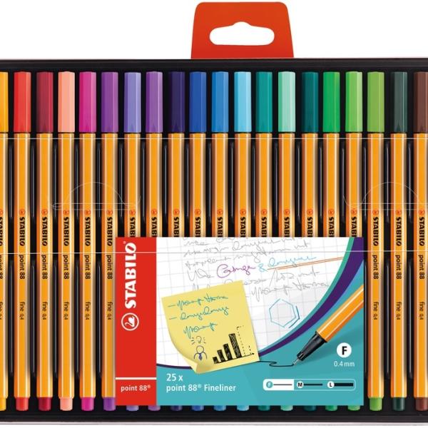 STABILO Fineliner Point 88 0.4mm 8825-1 25er Etui